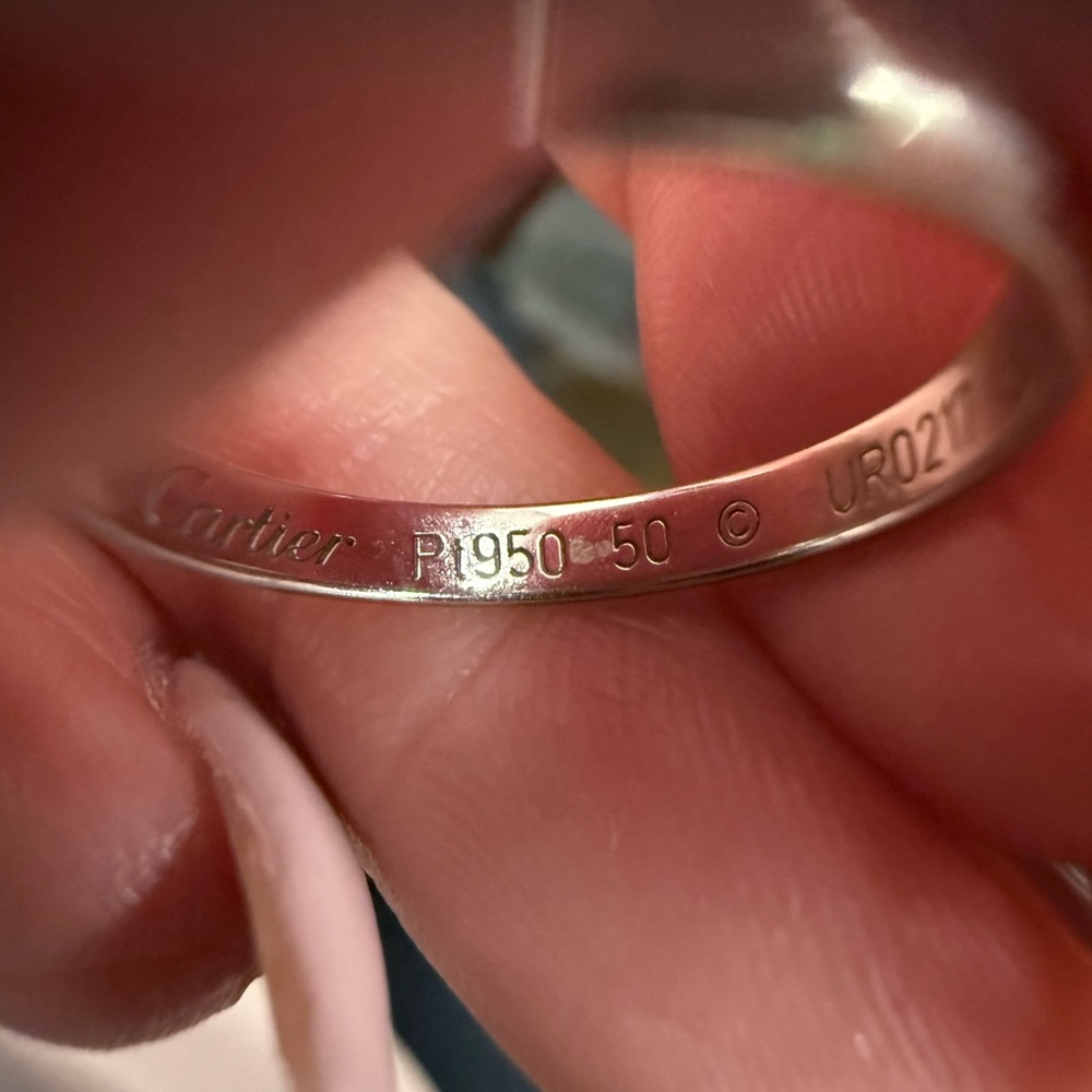 Cartier Platinum Ring size 5.25 - Picture 4 of 7